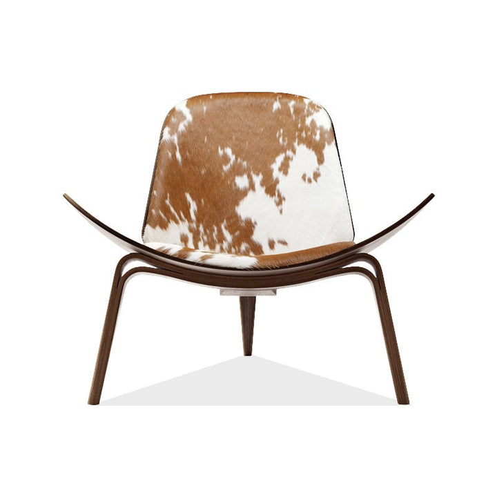 MP Cowhide Shell Lounge Chair | Reading Chair in Leather