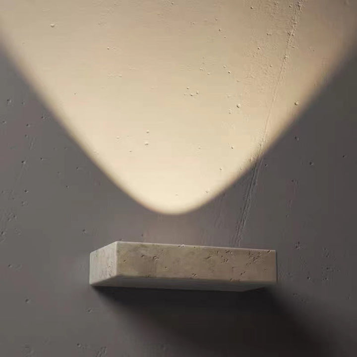 Wabi-Sabi Honey Travertine Wall Light | Sconces