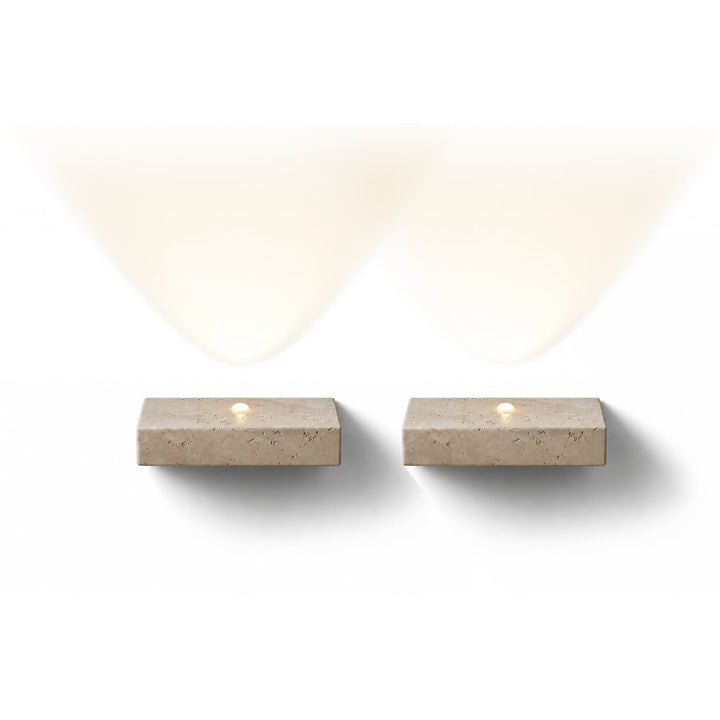 Wabi-Sabi Honey Travertine Wall Light | Sconces