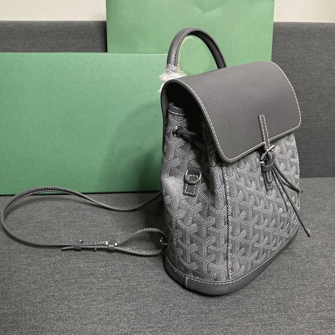 This Is Original Goyard Pure Leather Backpack Bags Available in