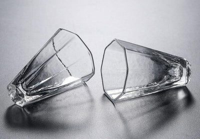 Japanese Hammer Pattern High Temperature Resistant Glass - 6 pcs - mokupark.com