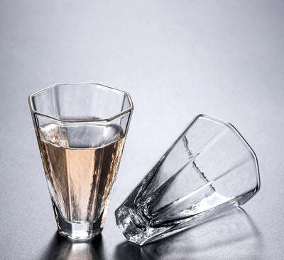 Japanese Hammer Pattern High Temperature Resistant Glass - 6 pcs - mokupark.com