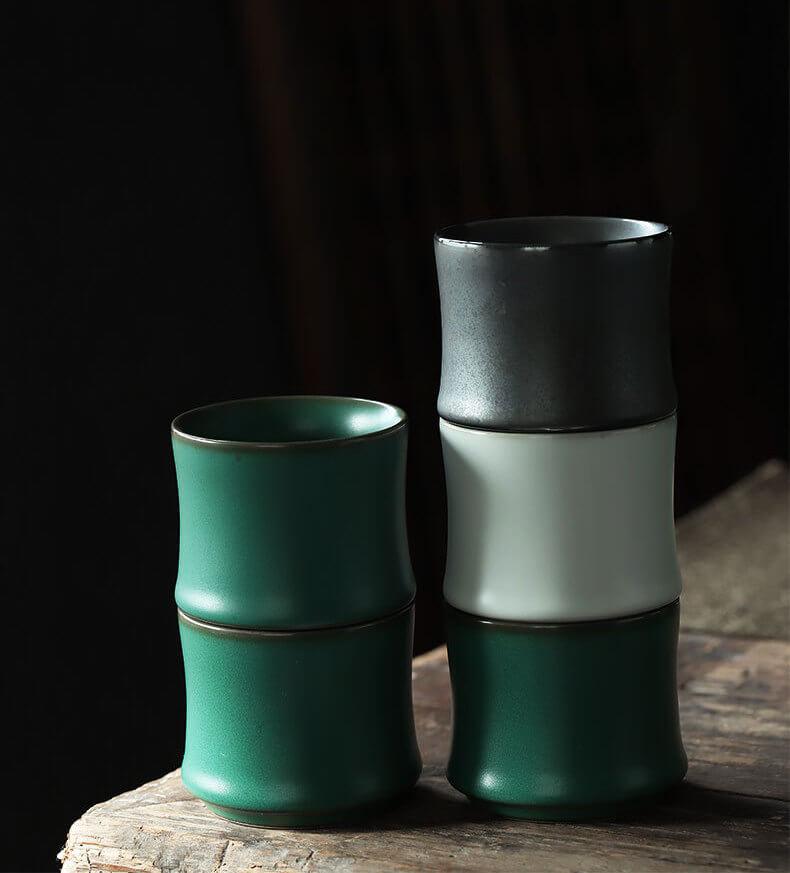 Japanese Ceramic Tea Cup | Ceramic Bamboo Cup - mokupark.com