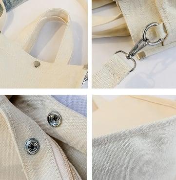 Canvas Square Tote Bag | Handbag | Crossbody Bag | Lunch Boxes Bag - mokupark.com
