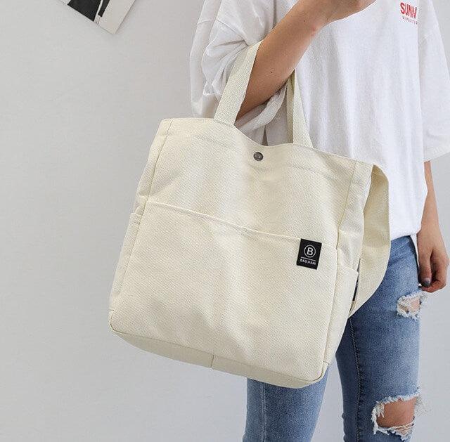 Wide Shoulder Straps Canvas Tote Bag | Handbag | Crossbody Bag | Shoulder Bag - mokupark.com