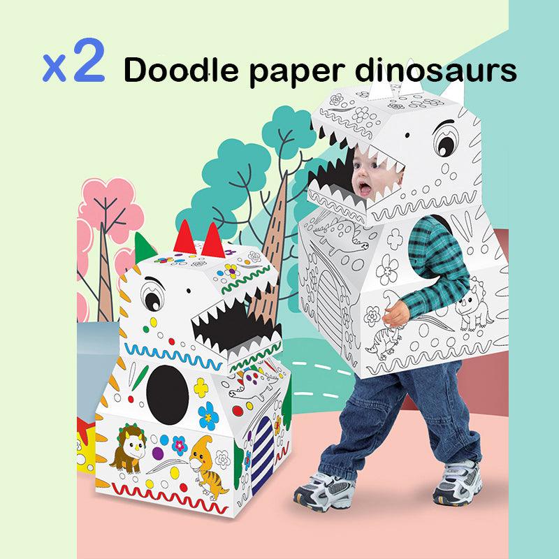 2 Doodle Paper Dinosaurs - mokupark.com