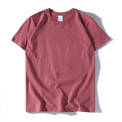 200g Combed Cotton Unisex T-Shirt-Brick Red
