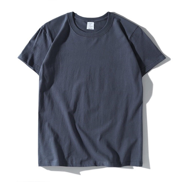 200g Combed Cotton Unisex T-Shirt-Charcoal Grey