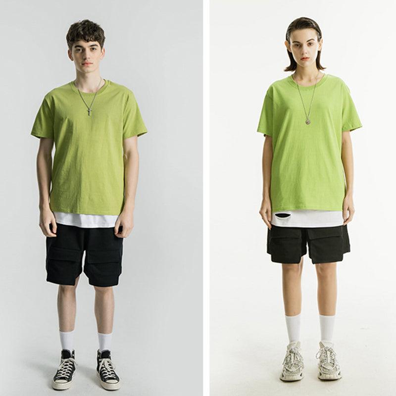 200g Combed Cotton Unisex T-Shirt-Wasabi Green - loliday.net