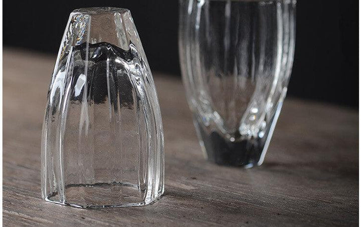 Japanese High Temperature Resistant Diamond-shaped Small Glass Tea Cup - 6 pcs - mokupark.com