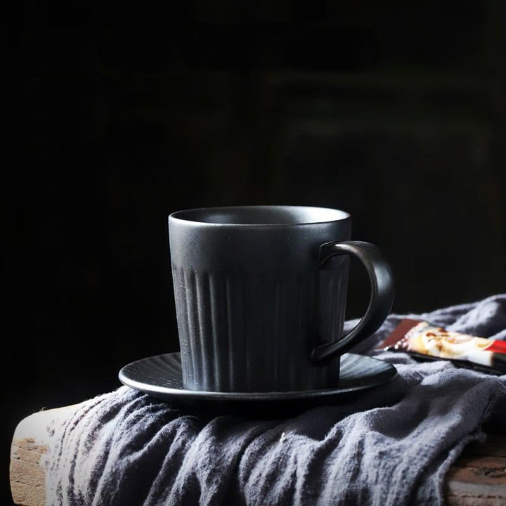 Ceramic Classic Coffee Cup & Saucer Set | Gourd Mug Set - mokupark.com