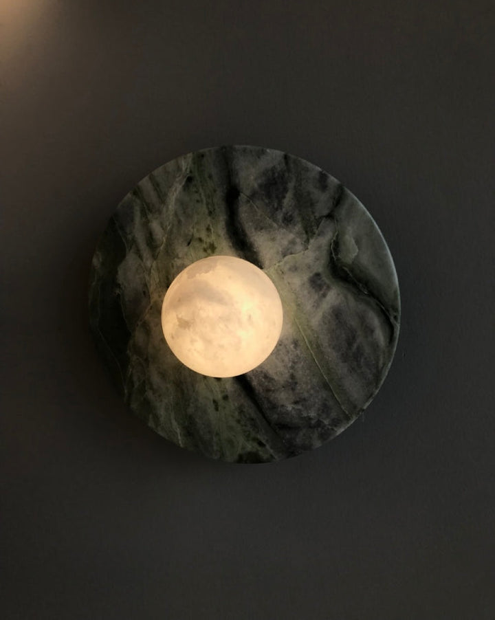 MD230mm Spanish Marble Flat Disc Ceiling / Wall Lamp | Sconces