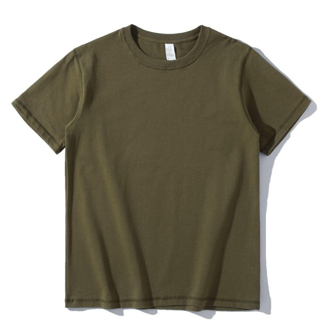 270g Combed Cotton Unisex T-Shirt-Khaki