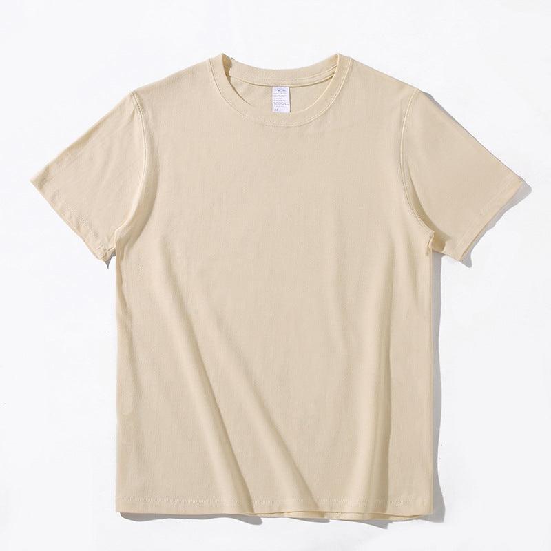 270g Combed Cotton Unisex T-Shirt-Khaki - loliday.net