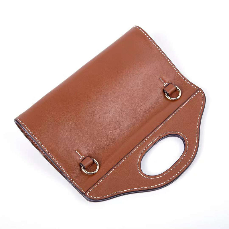 Brown Mini Pocket In Goat Leather
