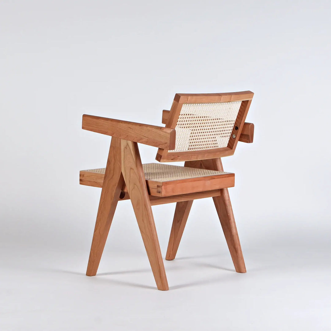 Akai Rika - Solid Wood & Rattan Armchair | Reading Chair 80