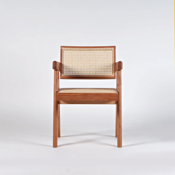 Akai Rika - Solid Wood & Rattan Armchair | Reading Chair 80