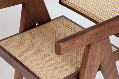 Akai Rika - Solid Wood & Rattan Armchair | Reading Chair 80