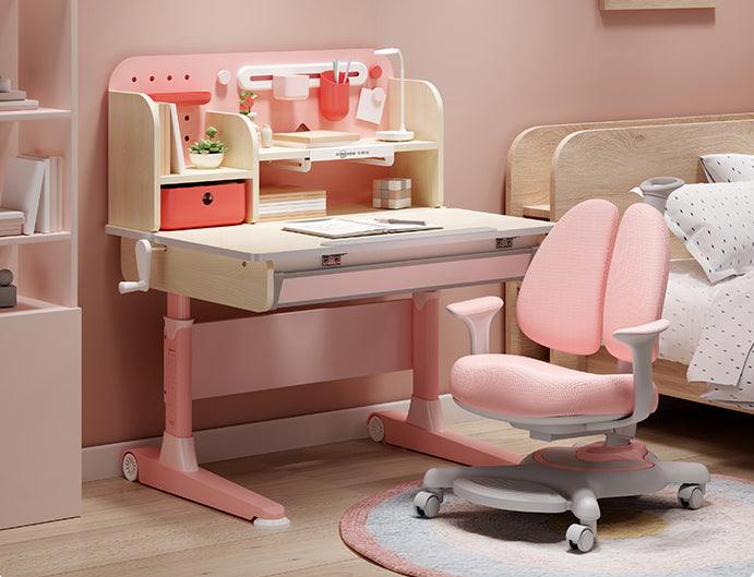 90cm Candy Pink-Children Height Adjustable Mini Study Desk+Chair - mokupark.com