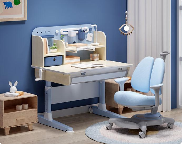 90cm Color Blue-Children Height Adjustable Mini Study Desk+Chair - mokupark.com