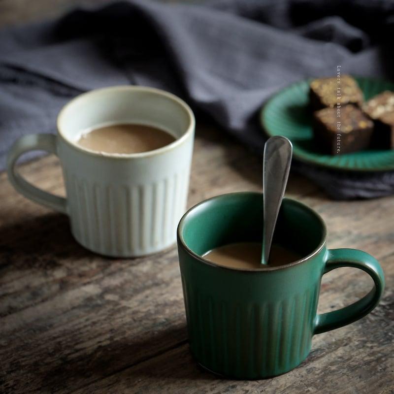 Ceramic Classic Coffee Cup & Saucer Set | Gourd Mug Set - mokupark.com