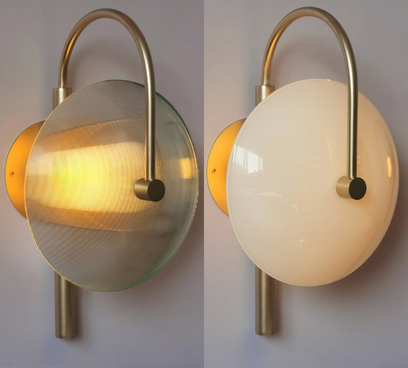 Glass Mist Disc Sconce - Type B