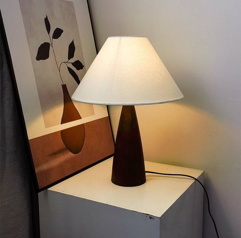 Gotoh - Handmade Imitation Sheepskin Fabric Table Lamp