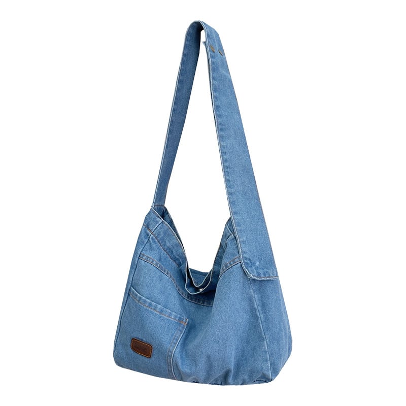 AHMET Denim Hobo Bag | Shoulder Bag | Tote Bag