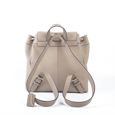 Korean Grey Full Grain Cow Leather Backpack - mokupark.com
