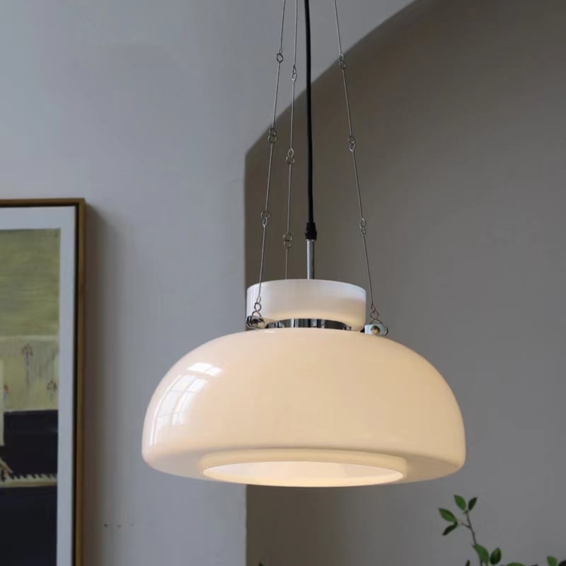 ADITI | 400mm Milk White Glass Pendant Lamp