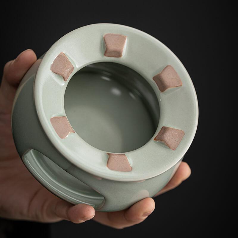 Japanese-style Ashtray Pottery Side Grip Teapot Candle Tea Warmer Set - mokupark.com