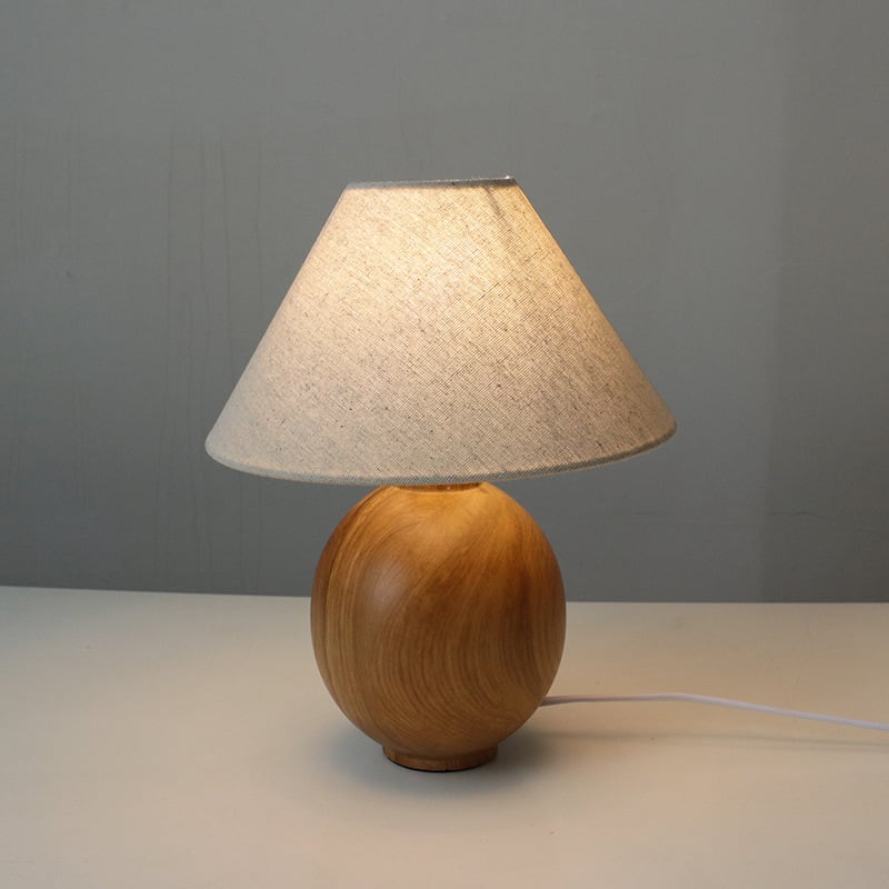 Amina - Irving Table Lamp Ash Wood with Linen