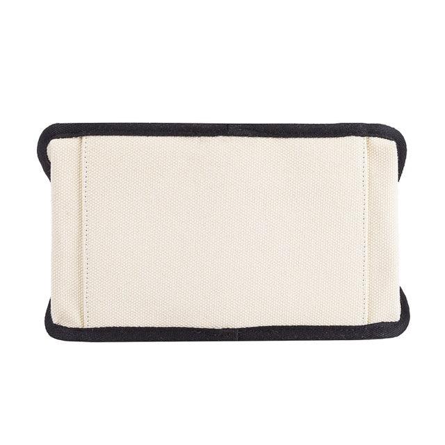 Black & White Canvas Square Large Capacity Tote Bag | Handbag | Crossbody Bag - mokupark.com