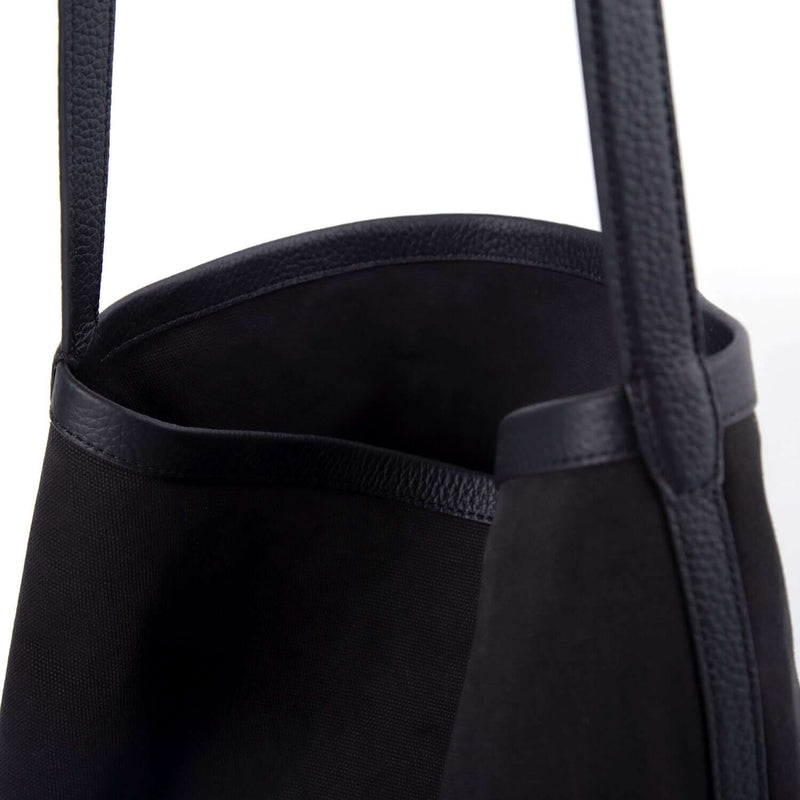 MPROW Large Park Tote Bag in Cow Leather & Canvas