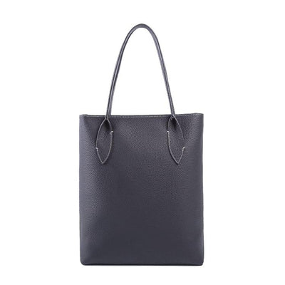 Bamboo Black Full Grain Cow Leather Tote Bag | Shoulder Bag - mokupark.com