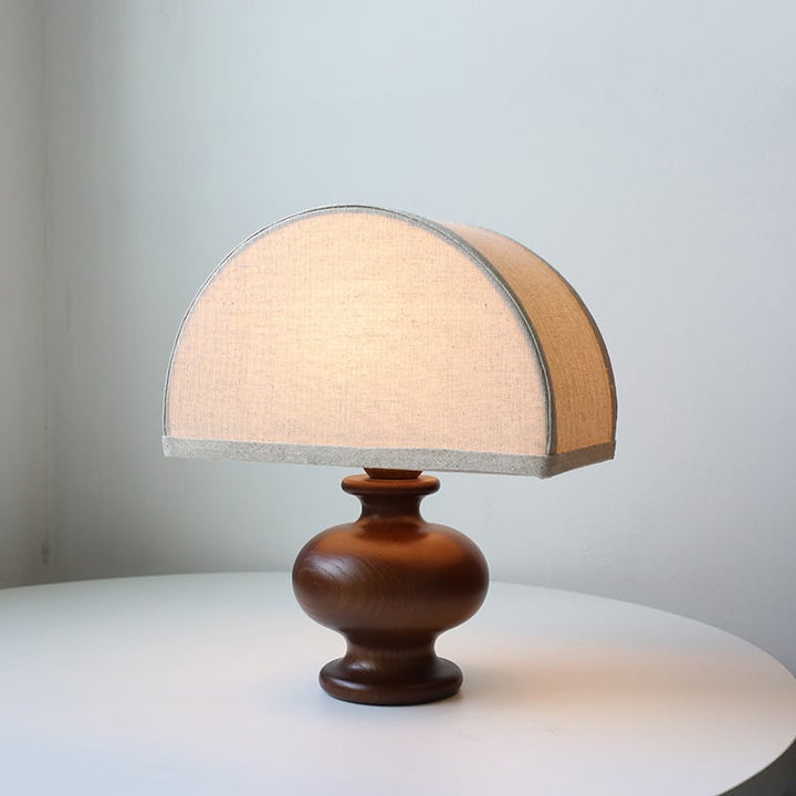 Ayumi - Irving Table Lamp Ash Wood with Linen