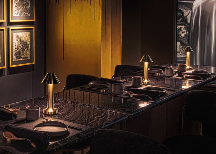 Triangle Mushroom Cocktail Table Lamp