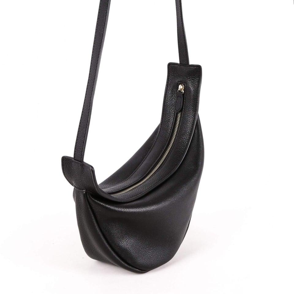 The Row, Slouchy banana large black shoulder bag