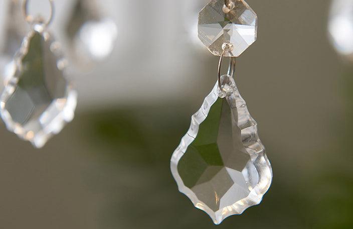 Brass Glass with Crystal Pendant Lamp - mokupark.com
