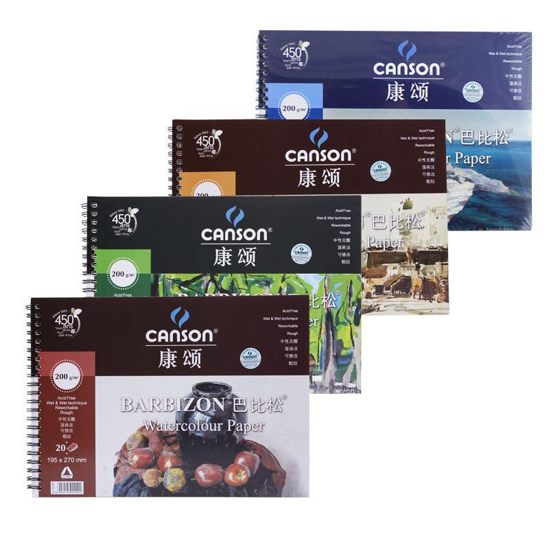 Canson Barbizon Watercolor Book , 20 Sheets -7.7x 10.6 (195 x 270 mm) - 200 GSM