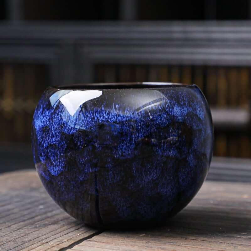 Colorful Cellar Glaze Chinese Tea Cup | Ceramic Dragon Egg Cup - mokupark.com