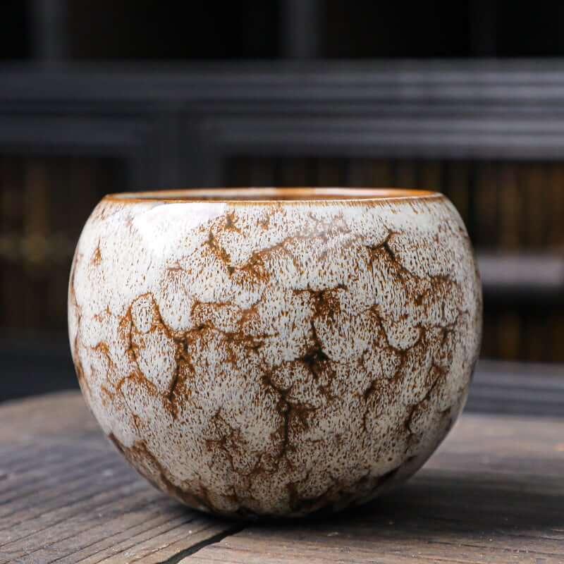 Colorful Cellar Glaze Chinese Tea Cup | Ceramic Dragon Egg Cup - mokupark.com