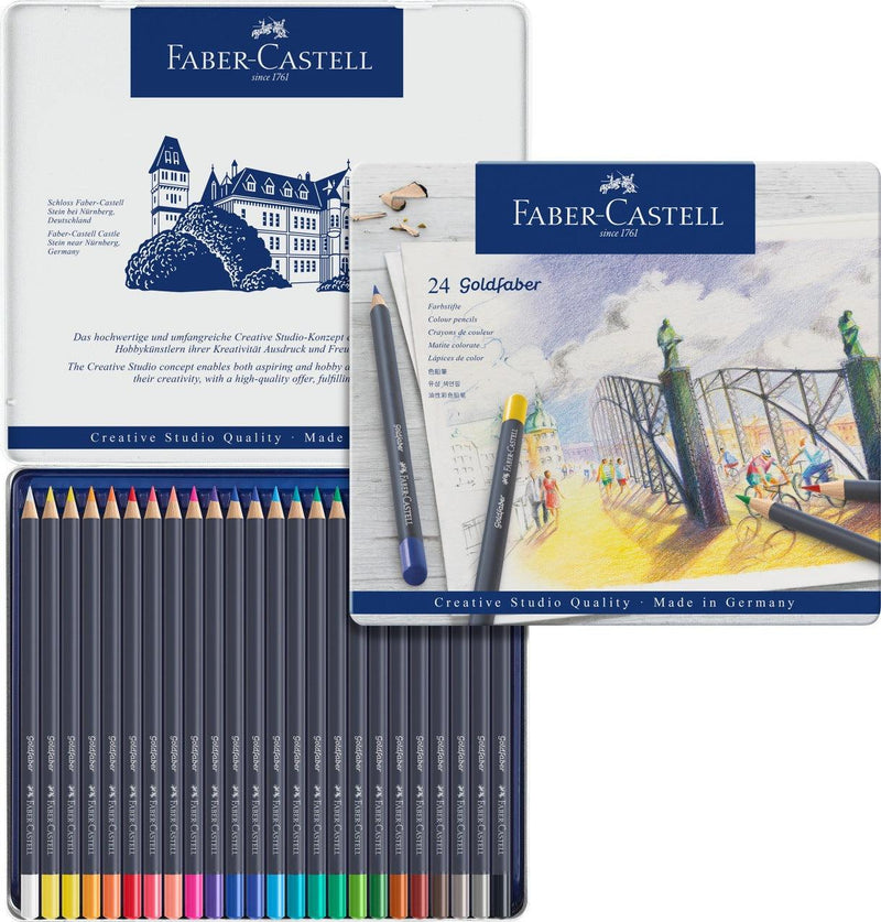 Faber-Castell Color Pencil Goldfaber Metal Tin Sets - mokupark.com