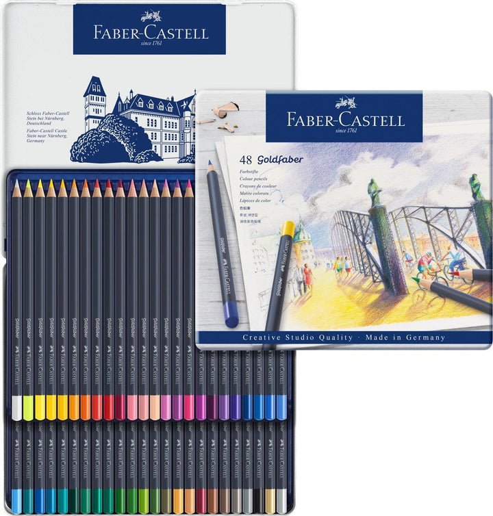 Faber-Castell Color Pencil Goldfaber Metal Tin Sets - mokupark.com