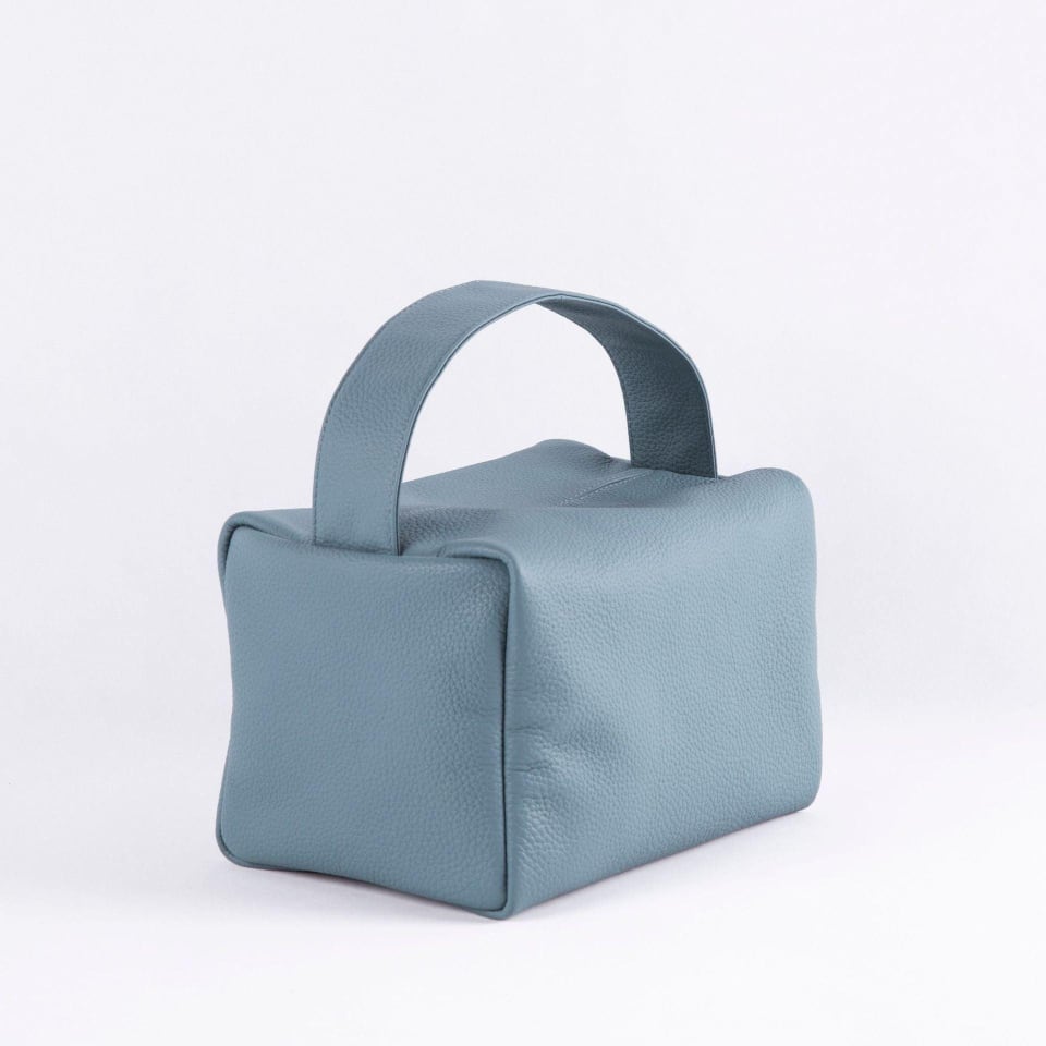 TROW Square 90's Top Handle Bag in Leather