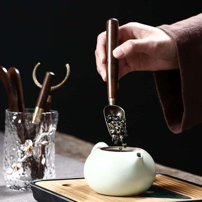 Glass & Solid Wood Tea Ceremony Six Gentlemen Tea Accessories Set - mokupark.com
