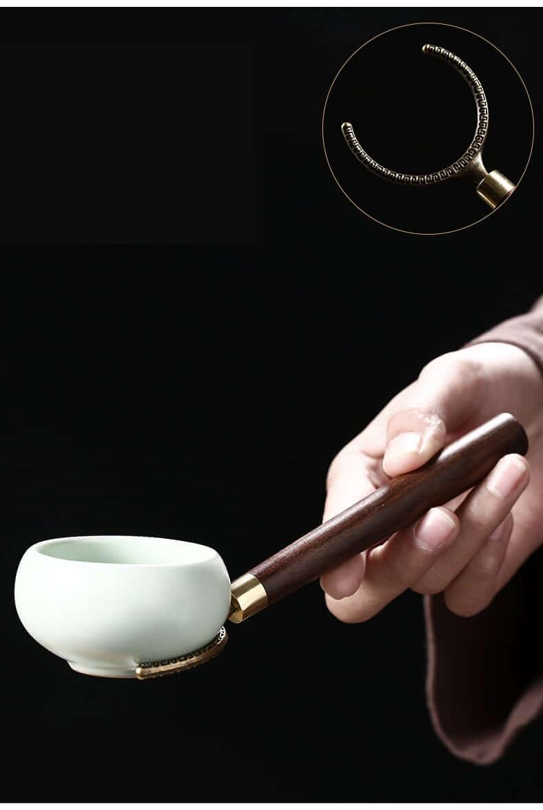 Glass & Solid Wood Tea Ceremony Six Gentlemen Tea Accessories Set