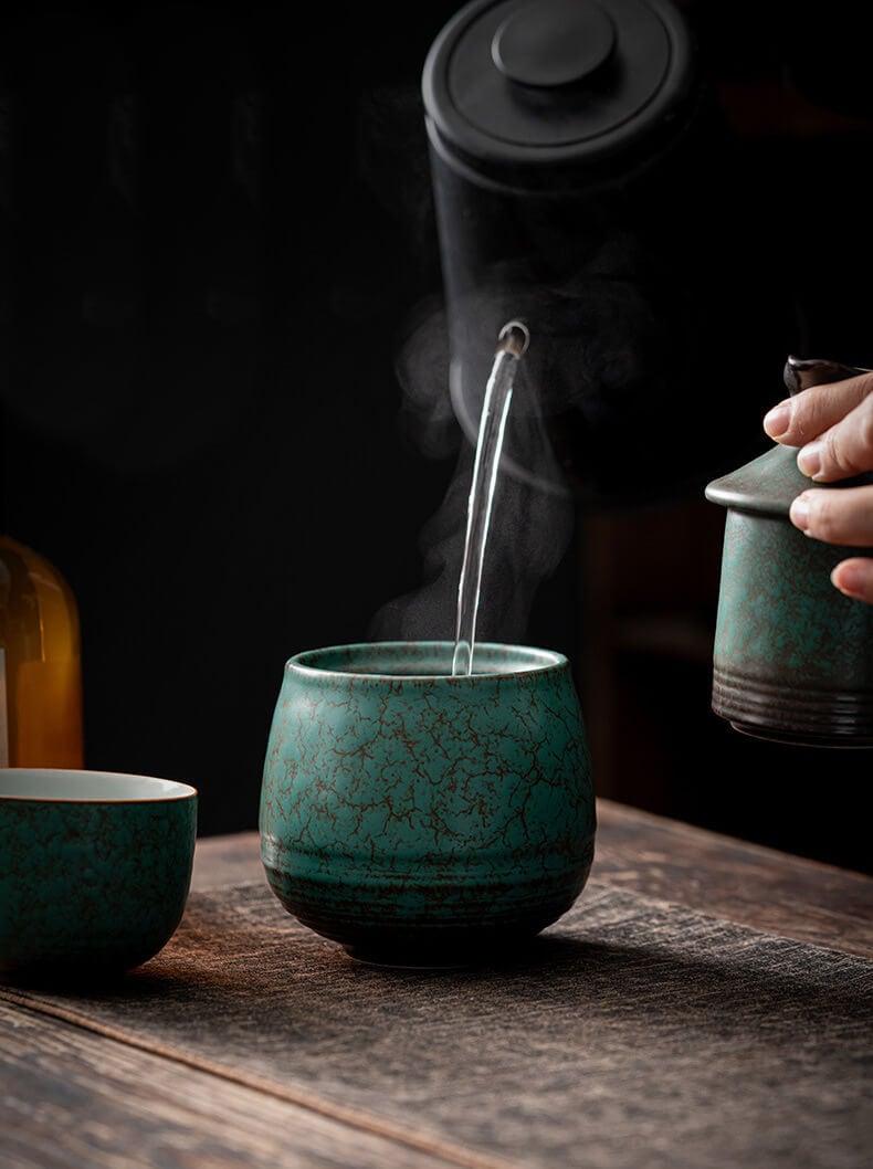 Japanese Style Warm Sake Ware Ceramic Sake Set - 3 pcs - mokupark.com