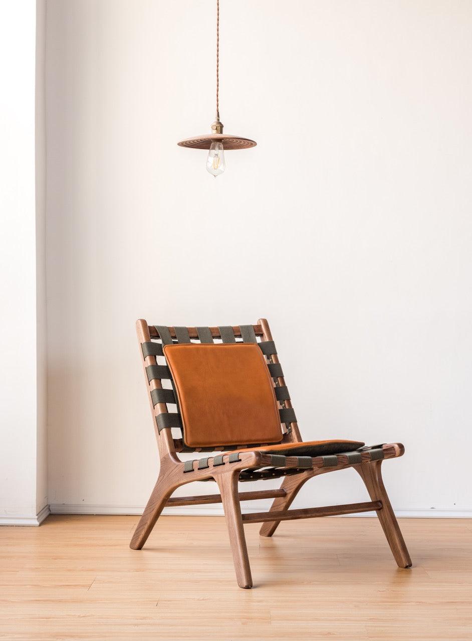 Juan - Solid Ash Wood & Leather Armchair ｜ Reading Chair - mokupark.com