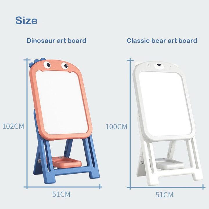 Kids Magnetic Erasable Art Board + 1 Chair - Classic Bear Set - mokupark.com